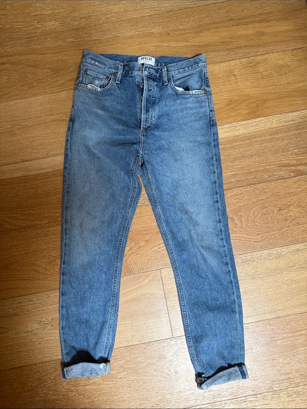 Agolde Blue High-Rise Jeans